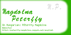 magdolna peterffy business card