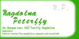 magdolna peterffy business card